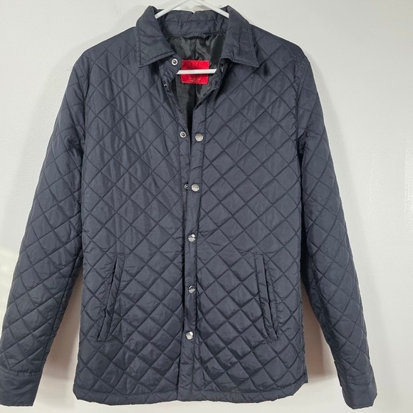 Zara Man Other - Zara Man Black Diamond Quilte Snap ButtonPackable Lightweight Jacket Mens Size M